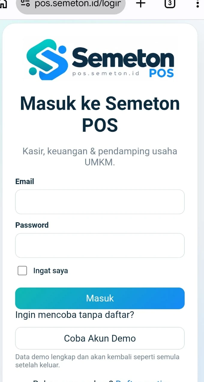 Semeton POS di ponsel
